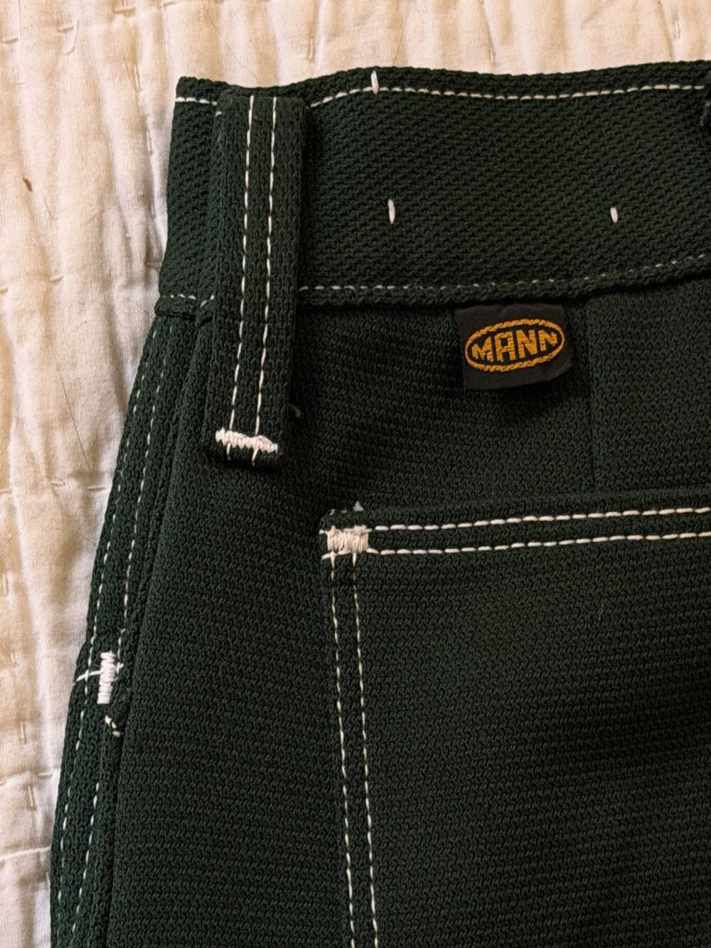 VINTAGE POLYESTER FLARE PANTS - Picture 2 of 4